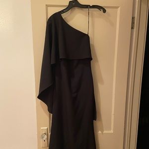 Vince Camuto one shoulder black gown